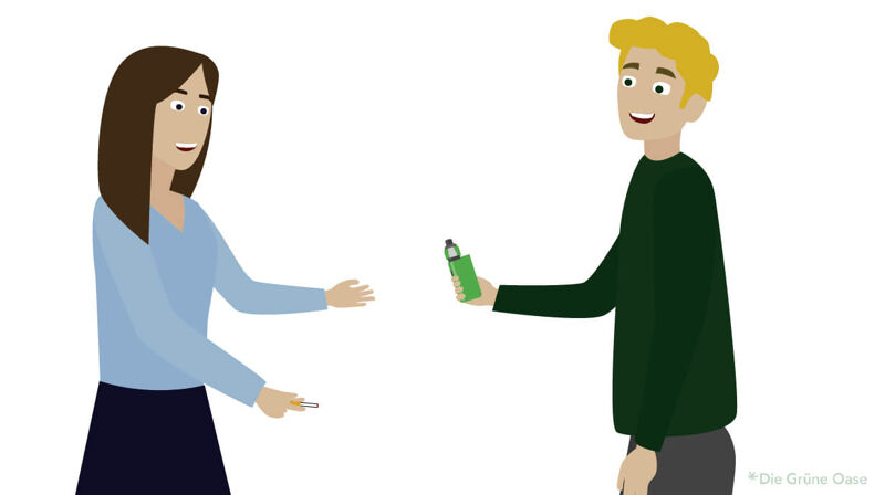 CBD verdampfen vs. Nikotin rauchen